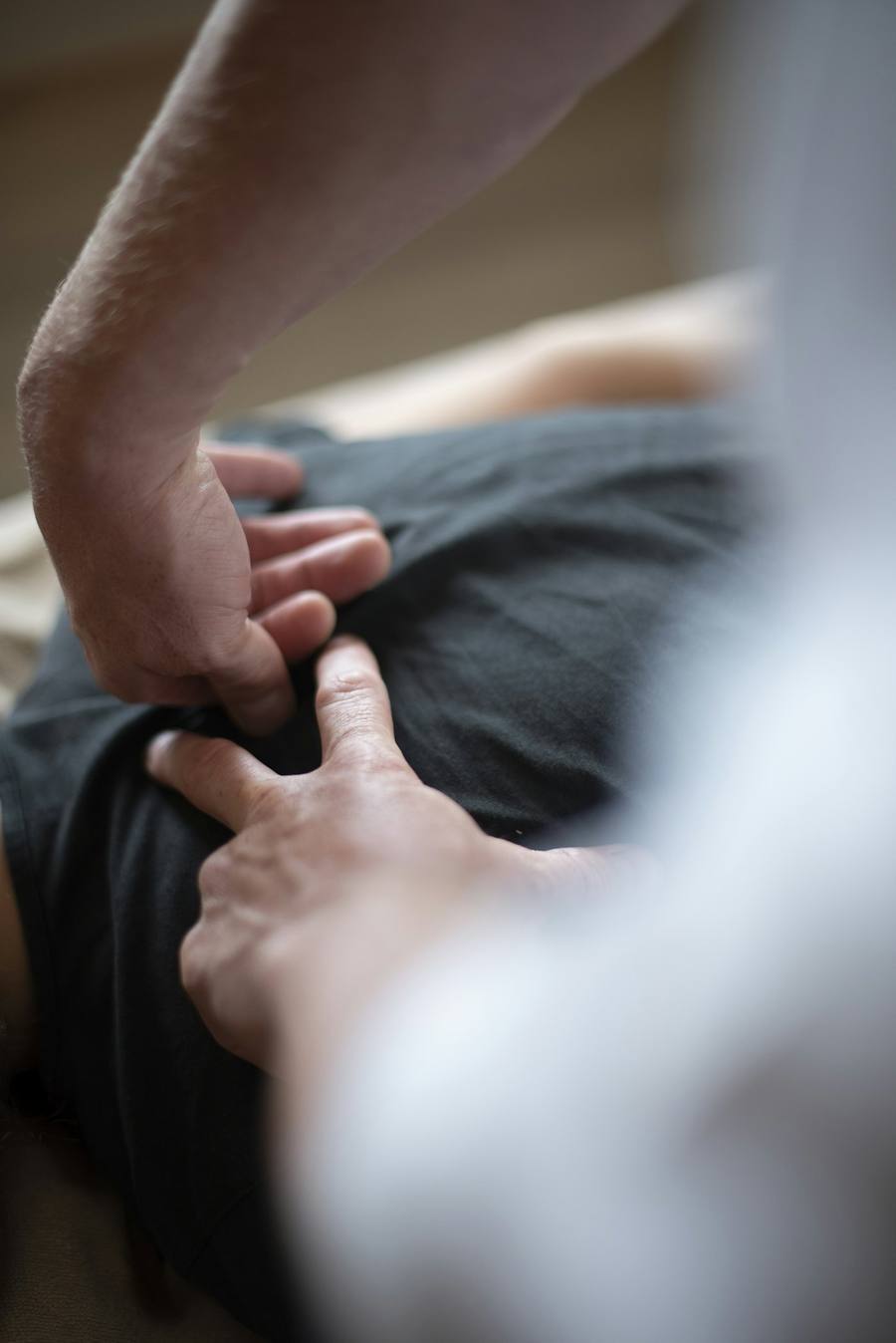 Hands-on manual therapy on the shoulder